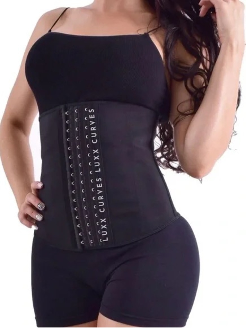 Luxx Curves Solid Black Waist Trainer Size 4XL